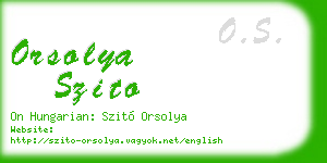 orsolya szito business card
